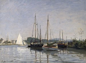 遊覧船、アルジャントゥイユ、1872年頃 作： Claude Monet